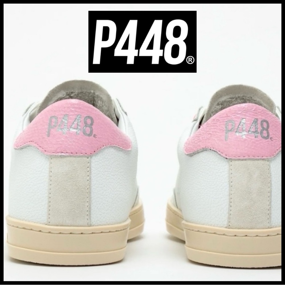 P448 John Classic Sneakers in Bubblegum & White. Size 38.